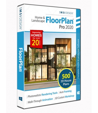 FloorPlan 2020 Home & Landscape Pro (With CWSPro & LW) Upgrade from any Deluxe or Instant Architect version