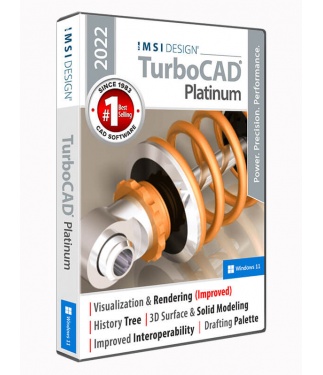 TurboCAD 2022 Platinum Upgrade from all Professional and pre-2021 Platinum versions