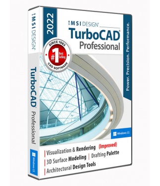 TurboCAD 2022 Professional Upgrade from TurboCAD Deluxe, LTE, LTE Pro, or Expert