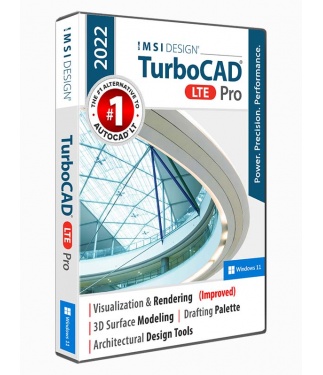 Upgrade to TurboCAD 2022 Professional LTE from TurboCAD 2022 Deluxe LTE