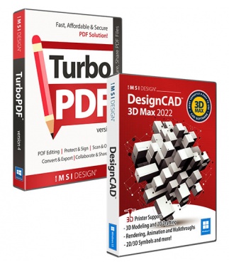 DesignCAD 3D Max 2022 and TurboPDF v4 Bundle