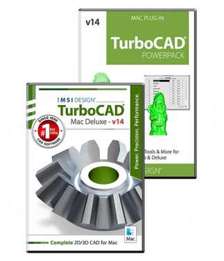 TurboCAD Mac v14 Deluxe 2D3D/PowerPack Bundle