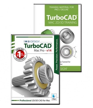 TurboCAD Mac v14 Pro with Training Bundle Upgrade from Deluxe