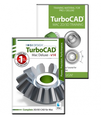 TurboCAD Mac v14 Deluxe with Training Bundle Upgrade from Deluxe