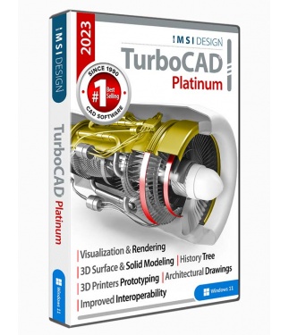 TurboCAD 2023 Platinum Upgrade from all Professional and pre-2022 Platinum versions