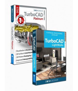 TurboCAD 2023 Platinum + Lightworks Upgrade from all Professional and pre-2022 Platinum versions