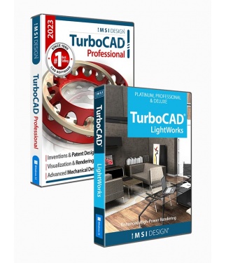 TurboCAD 2023 Professional + Lightworks Upgrade from TurboCAD Deluxe, LTE, LTE Pro, or Expert